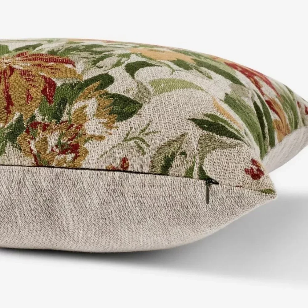Woven Holiday Floral Throw Pillow -‎ Threshold Studio McGee, Christmas 2024